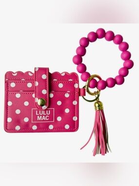NWT LuLu Mac Beaded Wristlet ID Wallet